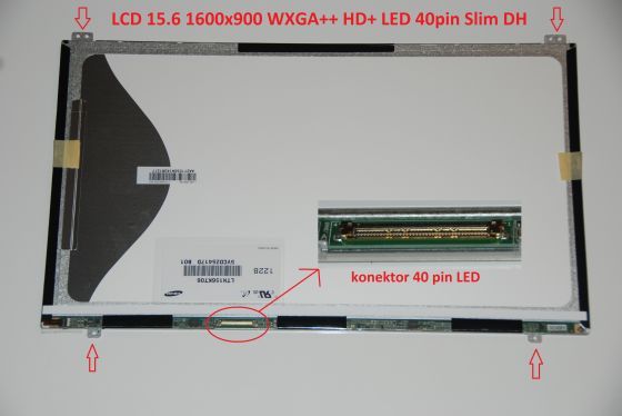 LTN156KT03-503 LCD 15.6" 1600x900 WXGA++ HD+ LED 40pin Slim DH display displej