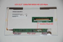 LTN125AT02 LCD 12.5" 1366x768 WXGA HD LED 40pin display displej | matný povrch, lesklý povrch