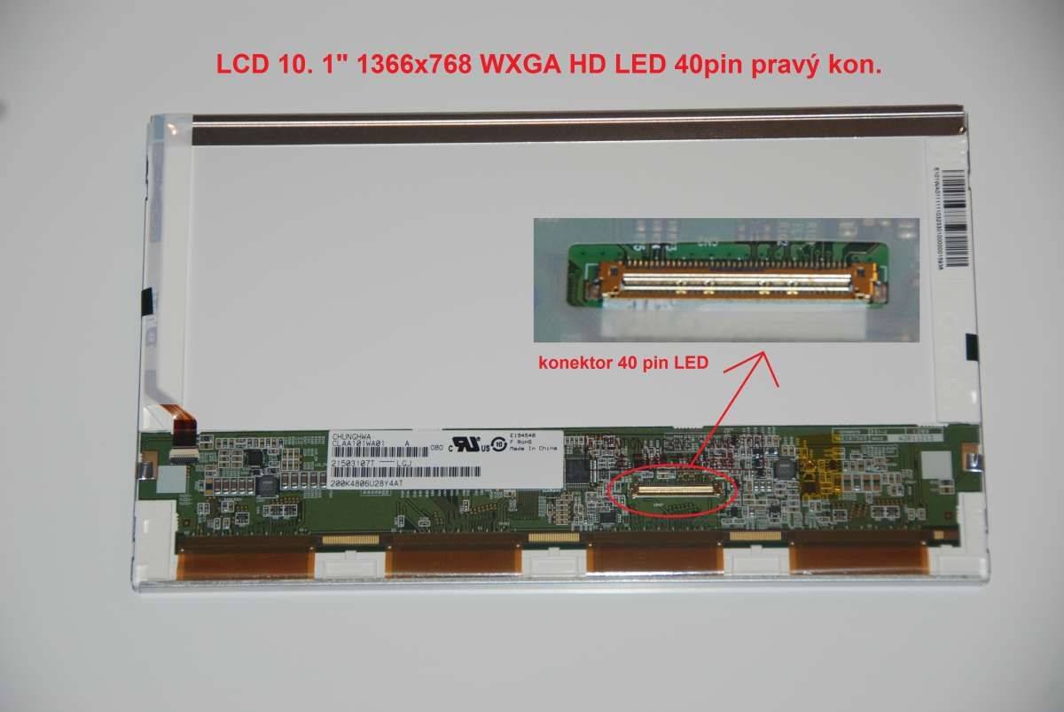 LP101WH1(TL)(A1) LCD 10.1" 1366x768 WXGA HD LED 40pin display displej LG Philips