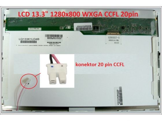 B133EW01 V.2 LCD 13.3" 1280x800 WXGA CCFL 20pin display displej AU Optronics