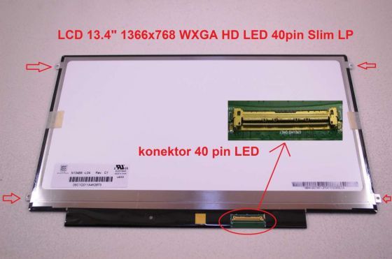 MSI X-Slim X320 display displej LCD 13.4" WXGA HD 1366x768 LED