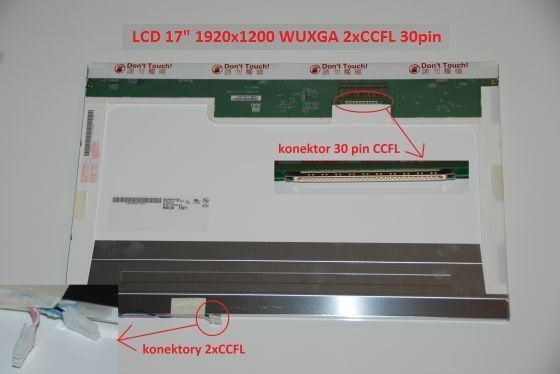 B170UW02 LCD 17" 1920x1200 WUXGA 2xCCFL 30pin display displej AU Optronics