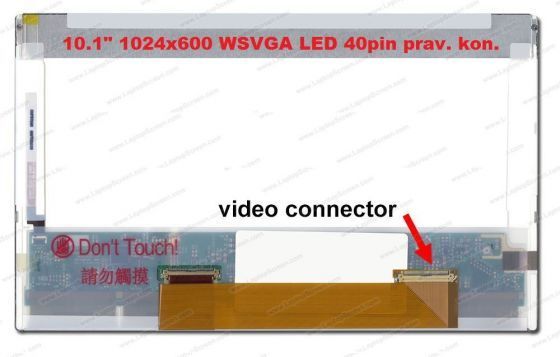 HSD101PFW1-B01 LCD 10.1" 1024x600 WSVGA LED 40pin prav. kon. display displej HannStar