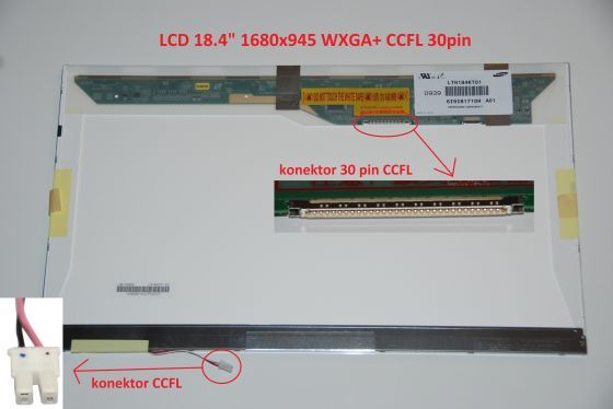 LTN184KT02-T01 LCD 18.4" 1680x945 WXGA+ CCFL 30pin display displej