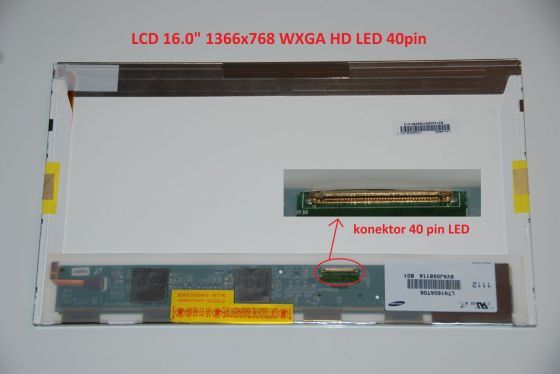 LTN160AT06 LCD 16" 1366x768 WXGA HD LED 40pin display displej